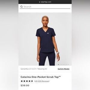 Figs Small scrub top